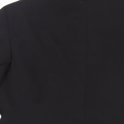 Topman Mens Black Polyester Jacket Suit Jacket Size 40 Regular