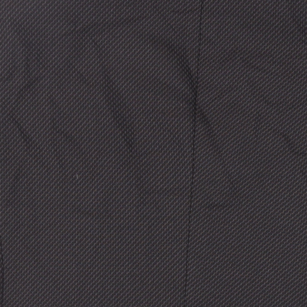 Marks and Spencer Mens Black Geometric Wool Jacket Suit Jacket Size 42 Regular