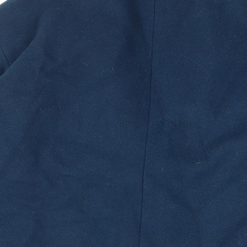Marvin Browne Womens Blue Pea Coat Coat Size L Button