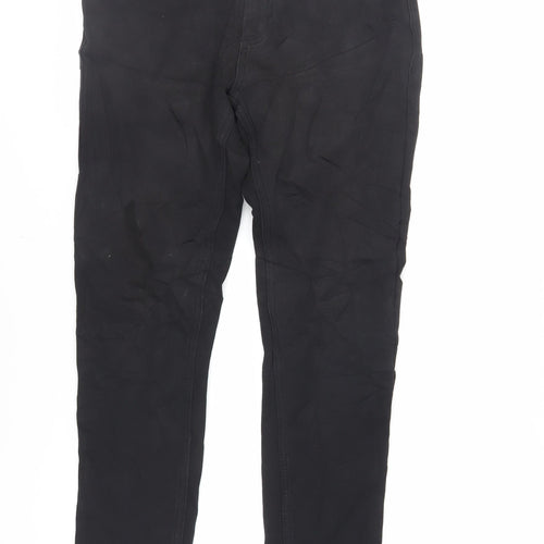 Zara Womens Black Cotton Skinny Jeans Size 12 L27 in Regular Zip