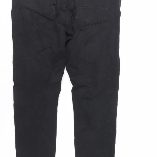 Zara Womens Black Cotton Skinny Jeans Size 12 L27 in Regular Zip
