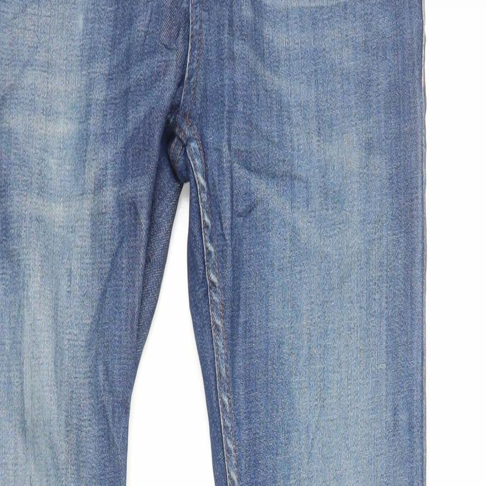 Topman Mens Blue Cotton Skinny Jeans Size 28 in L31 in Regular Zip