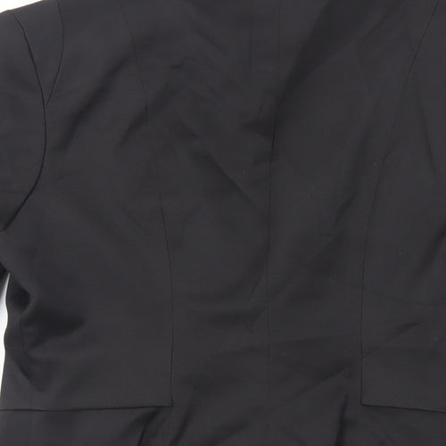 Attentif Womens Black Jacket Blazer Size 10 Button