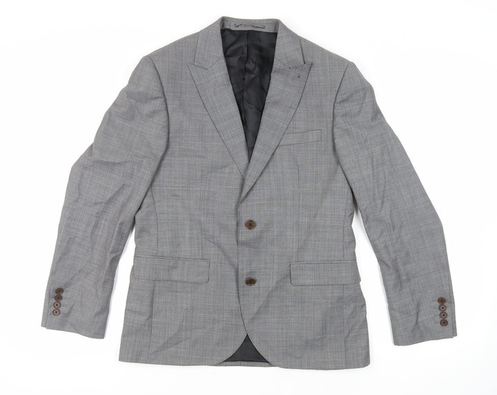 NEXT Mens Grey Wool Jacket Suit Jacket Size 40 Regular