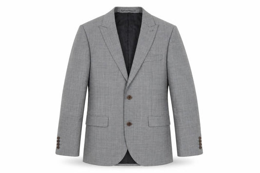 Front view of Next men’s grey wool jacket suit jacket, size 40, regular