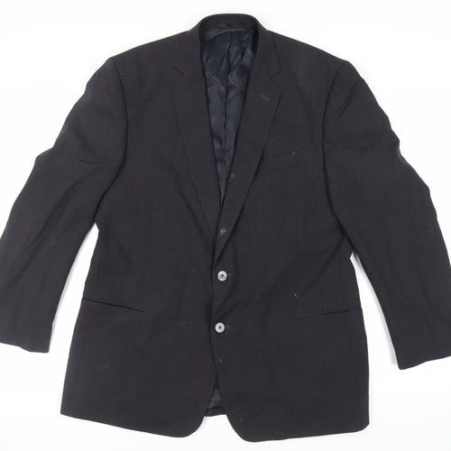James Barry Mens Grey Polyester Jacket Suit Jacket Size 44 Regular