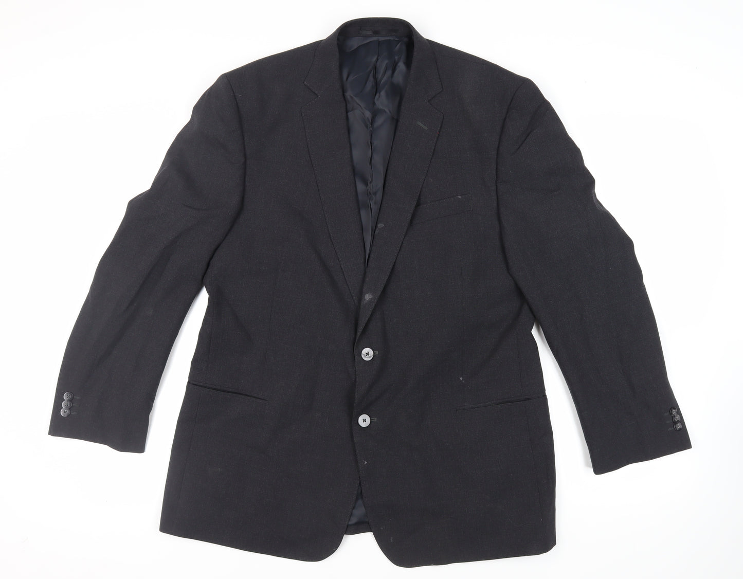 James Barry Mens Grey Polyester Jacket Suit Jacket Size 44 Regular