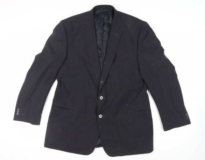 James Barry Mens Grey Polyester Jacket Suit Jacket Size 44 Regular