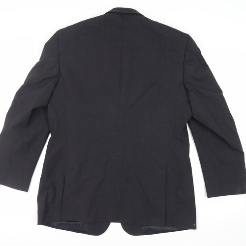James Barry Mens Grey Polyester Jacket Suit Jacket Size 44 Regular