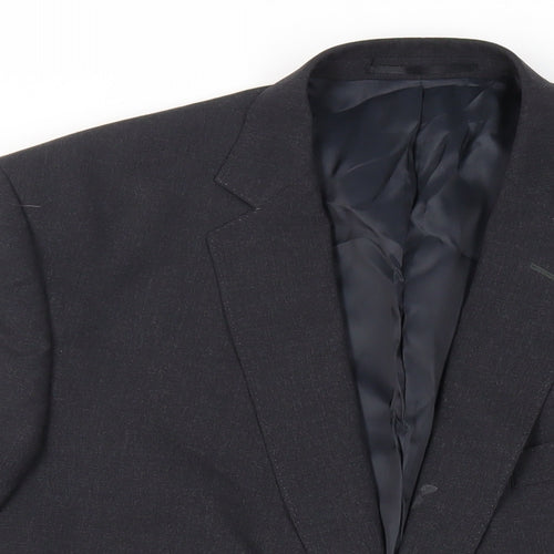 James Barry Mens Grey Polyester Jacket Suit Jacket Size 44 Regular