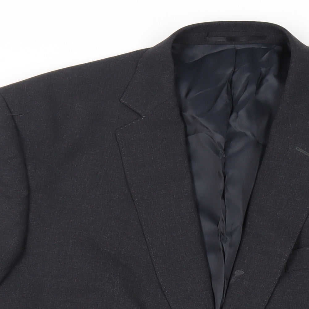 James Barry Mens Grey Polyester Jacket Suit Jacket Size 44 Regular