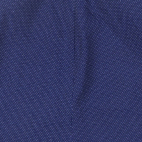 Burton Mens Blue Geometric Polyester Tuxedo Blazer Size 40 Regular