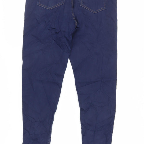 Marks and Spencer Womens Blue Cotton Jegging Jeans Size 12 L27 in Regular - Elasticated Waist