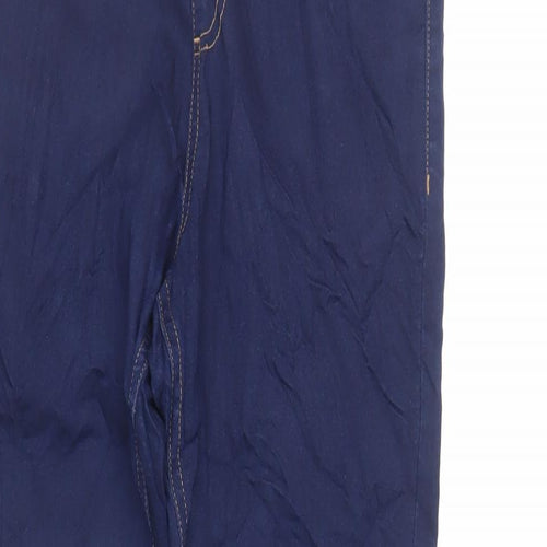 Marks and Spencer Womens Blue Cotton Jegging Jeans Size 12 L27 in Regular - Elasticated Waist