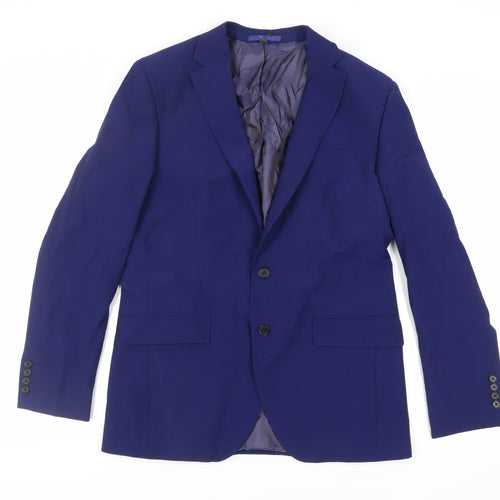 Marks and Spencer Mens Blue Wool Jacket Suit Jacket Size 40 Regular