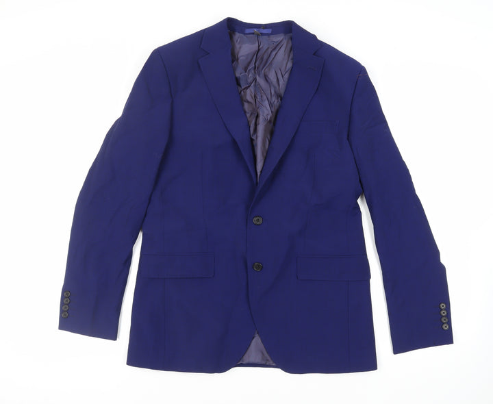 Marks and Spencer Mens Blue Wool Jacket Suit Jacket Size 40 Regular