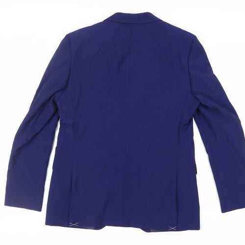 Marks and Spencer Mens Blue Wool Jacket Suit Jacket Size 40 Regular