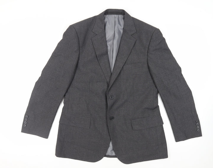 Marks and Spencer Mens Grey Polyester Jacket Suit Jacket Size 40 Regular