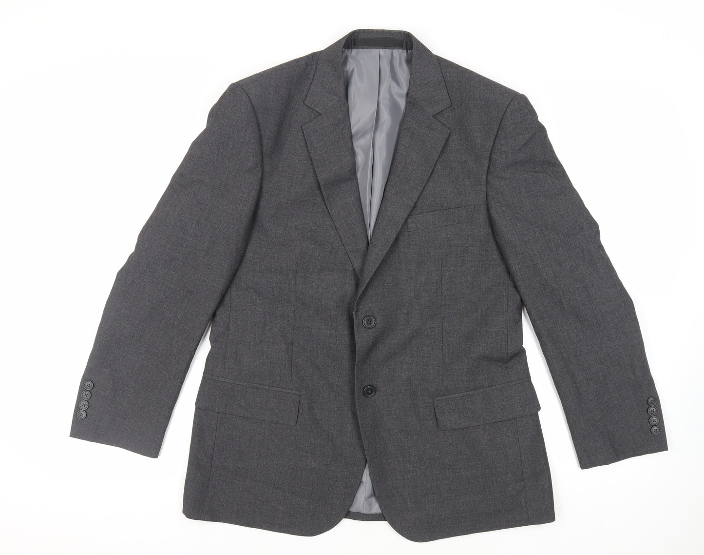 Marks and Spencer Mens Grey Polyester Jacket Suit Jacket Size 40 Regular