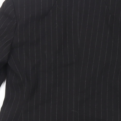 NEXT Womens Black Striped Jacket Blazer Size 8 Button