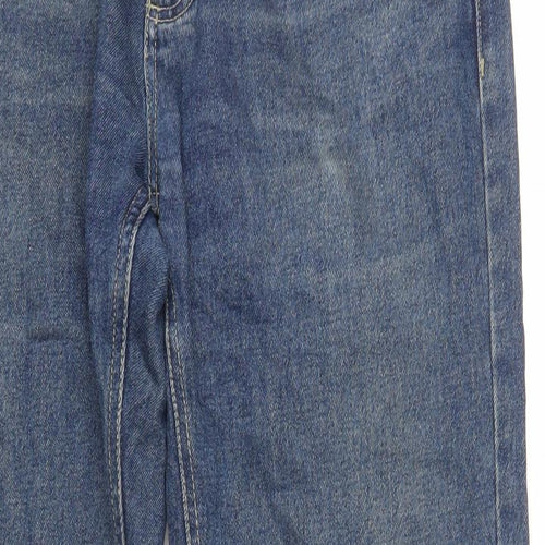 TU Mens Blue Cotton Straight Jeans Size 34 in L33 in Regular Zip