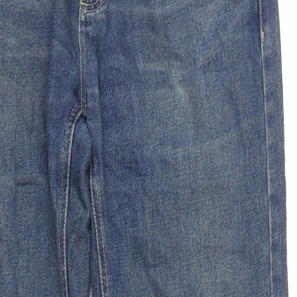 TU Mens Blue Cotton Straight Jeans Size 34 in L33 in Regular Zip