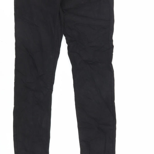 Zara Womens Black Cotton Skinny Jeans Size 10 L30 in Regular Zip