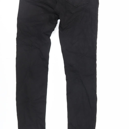 Zara Womens Black Cotton Skinny Jeans Size 10 L30 in Regular Zip