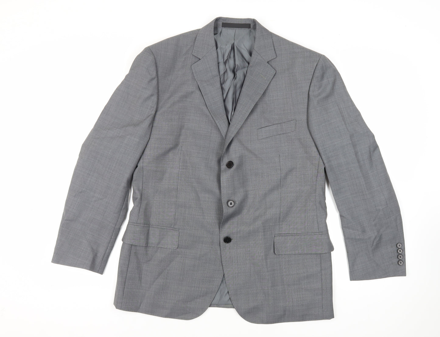 Marks and Spencer Mens Grey Wool Jacket Suit Jacket Size 42 Regular