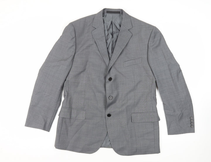 Marks and Spencer Mens Grey Wool Jacket Suit Jacket Size 42 Regular