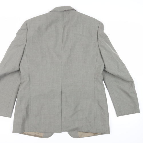 St Michael Mens Green Polyester Jacket Suit Jacket Size 42 Regular - Vintage