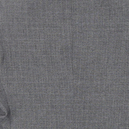 NEXT Mens Grey Plaid Polyester Jacket Suit Jacket Size 38 Regular