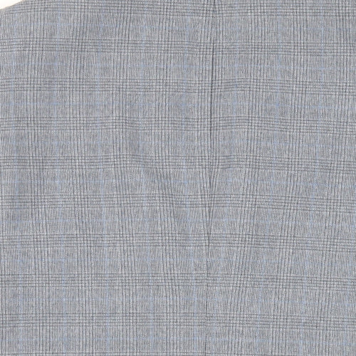 Marks and Spencer Mens Grey Plaid Polyester Jacket Suit Jacket Size 42 Regular