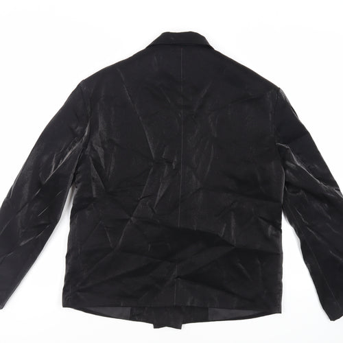 Nasty Gal Womens Black Jacket Blazer Size 12 Button