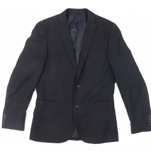 NEXT Mens Black Polyester Jacket Suit Jacket Size 38 Regular