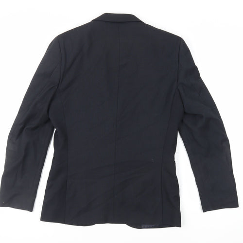 NEXT Mens Black Polyester Jacket Suit Jacket Size 38 Regular