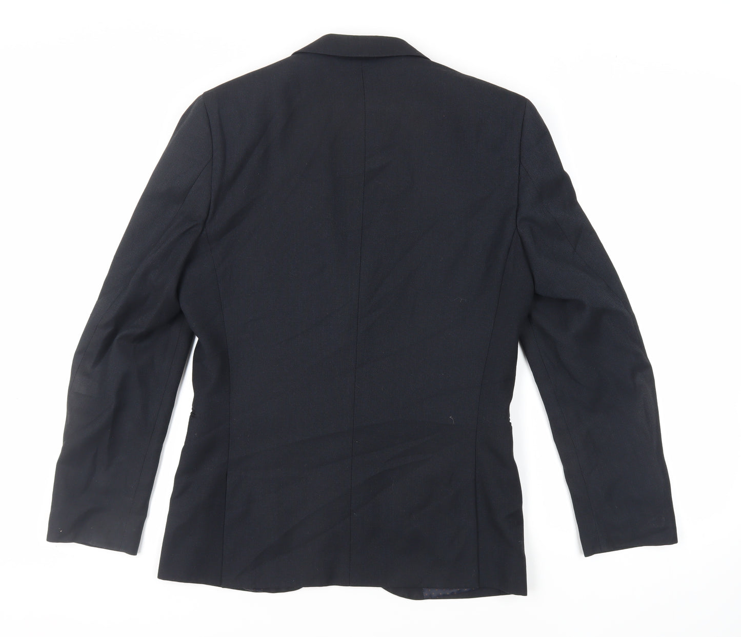 NEXT Mens Black Polyester Jacket Suit Jacket Size 38 Regular