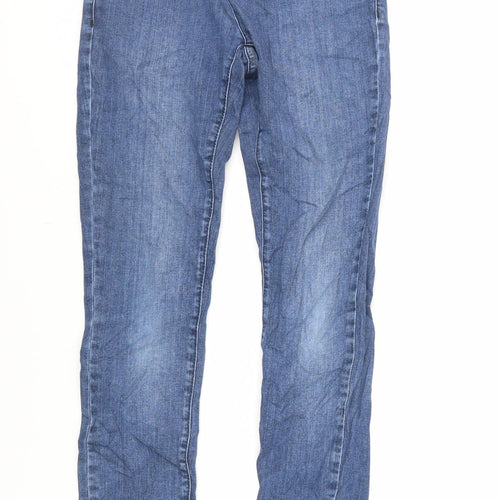 Crew Clothing Womens Blue Cotton Skinny Jeans Size 27 in L30 in Regular Zip