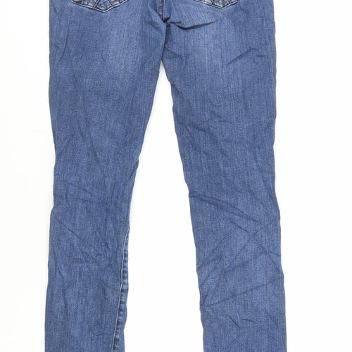 Crew Clothing Womens Blue Cotton Skinny Jeans Size 27 in L30 in Regular Zip