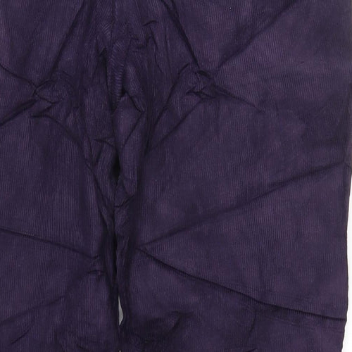 Marks and Spencer Mens Purple Cotton Trousers Size 38 in L29 in Regular Zip