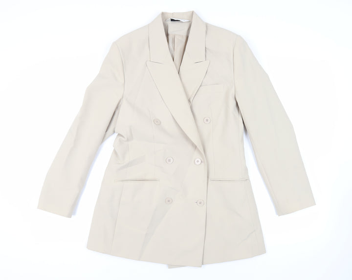 Modern Classics Womens Beige Jacket Blazer Size 12 Button