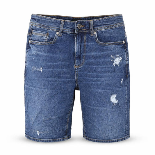 River Island Mens Blue Cotton Chino Shorts Size 28 in L11 in Regular Zip - Skinny