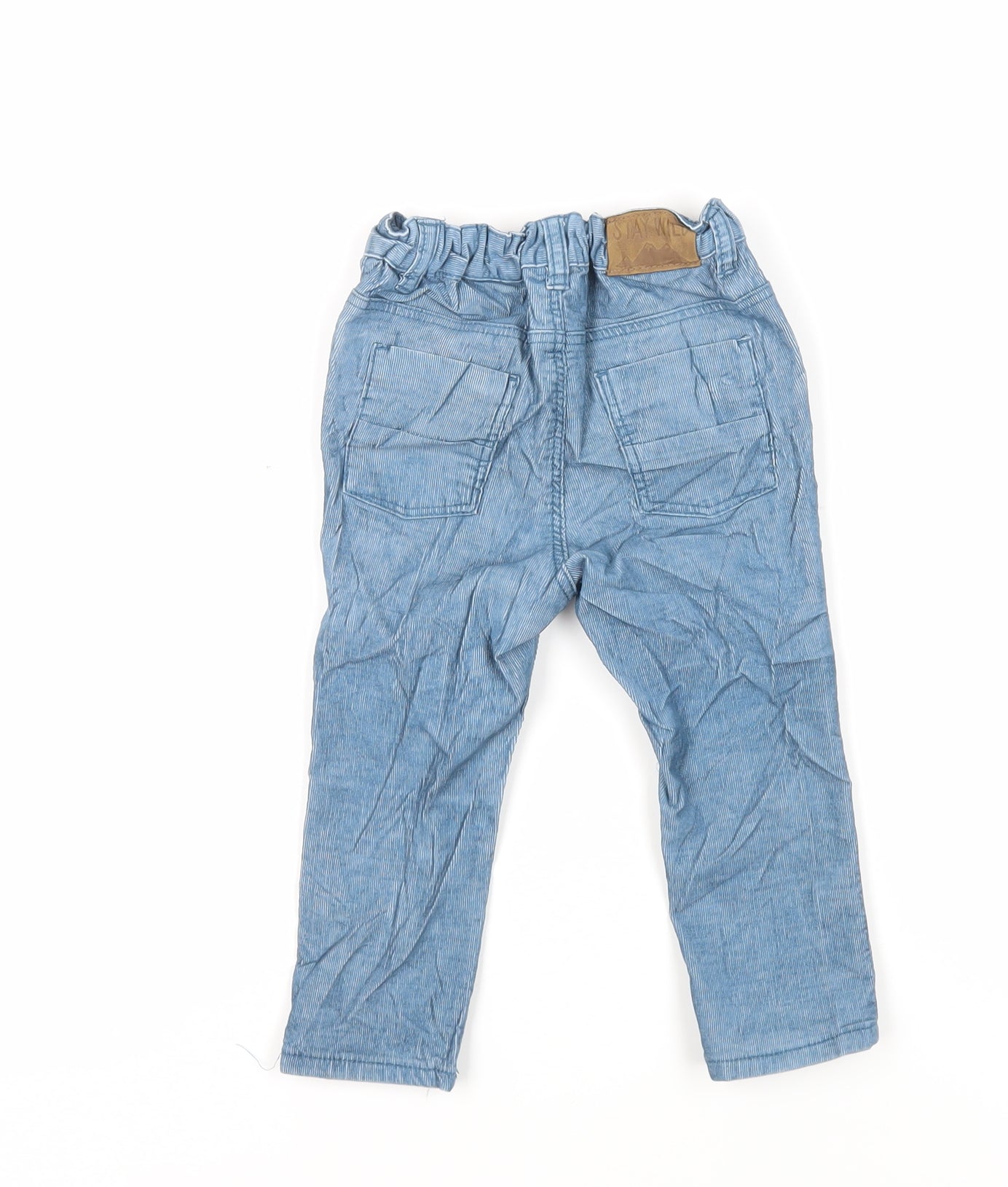 H&M Boys Blue Cotton Skinny Jeans Size 2 Years Regular Button