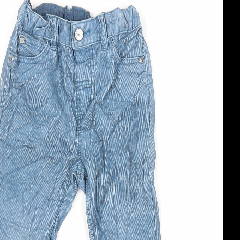 H&M Boys Blue Cotton Skinny Jeans Size 2 Years Regular Button