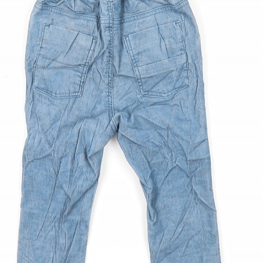 H&M Boys Blue Cotton Skinny Jeans Size 2 Years Regular Button