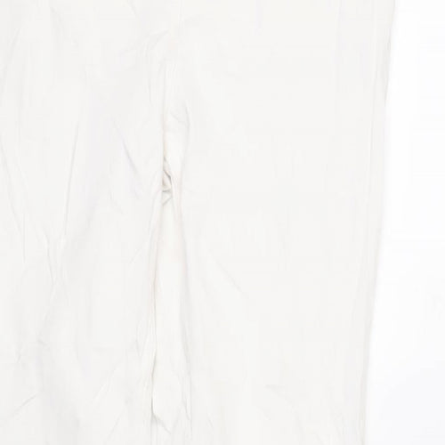 NEXT Womens White Cotton Jegging Jeans Size 12 L31 in Regular - Elasticated Waist