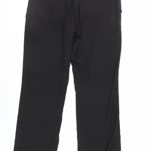 Topma Womens Black Polyester Dress Pants Trousers Size 34 L28 in Regular Zip - Short Length