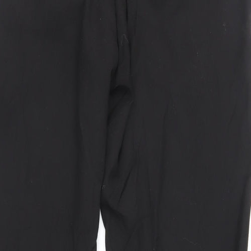 Topma Womens Black Polyester Dress Pants Trousers Size 34 L28 in Regular Zip - Short Length