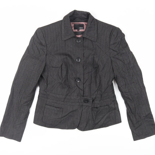 NEXT Womens Grey Jacket Blazer Size 14 Button
