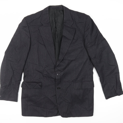 Horne Brothers Mens Grey Striped Wool Jacket Suit Jacket Size 42 Regular